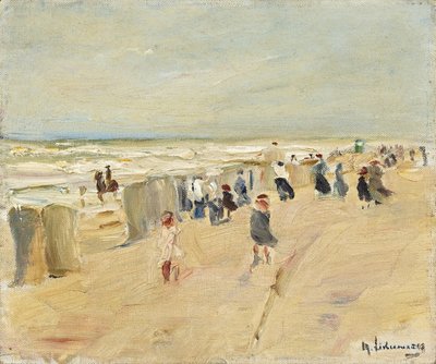 Beach in Noordwijk during Storm by Max Liebermann